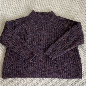 Like new! Madewell wool blend cropped mock t-neck sweater size extra small